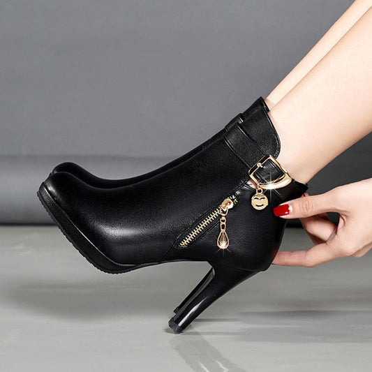 Bottes en Cuir pour Femme Automne