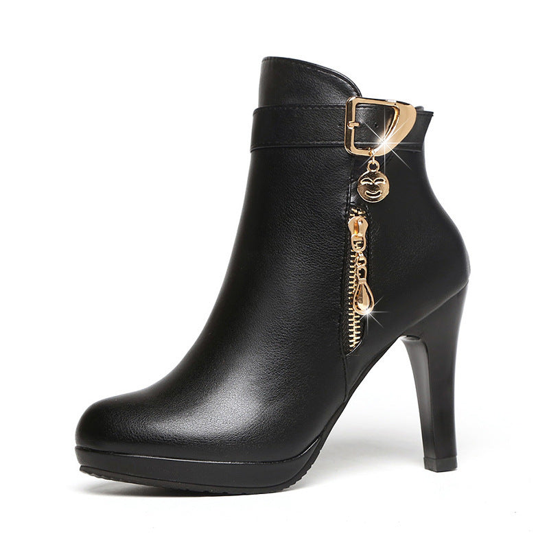 Bottes en Cuir pour Femme Automne